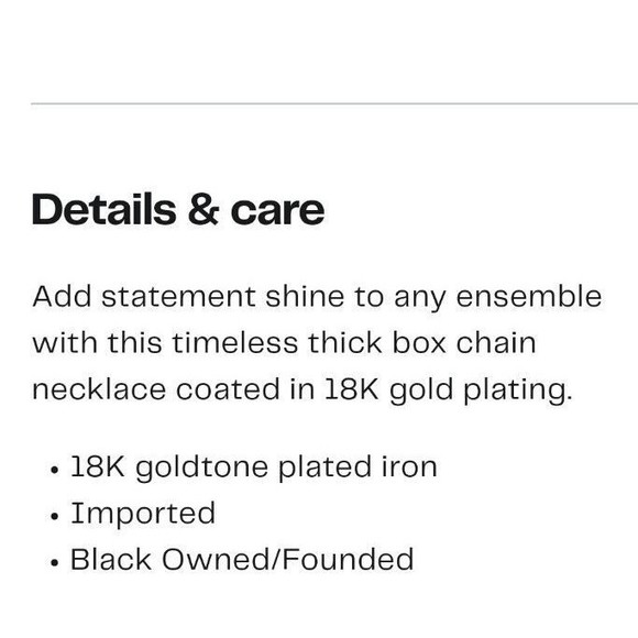 Area Star Men's 14K Gold Plated over Brass Box Chain Necklace Sustainable  New - Picture 2 of 8